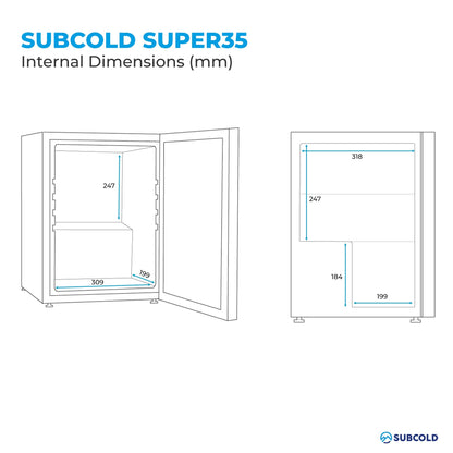 Subcold Super 35 LED Beer Fridge - Silver