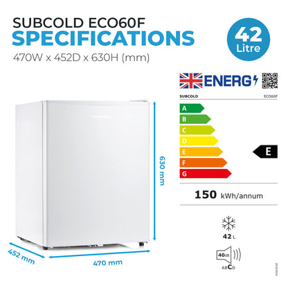 Subcold Eco60F Mini Freezer - White | Refurbished