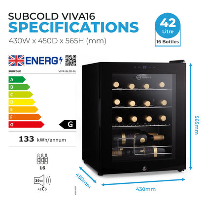 Subcold Viva16 LED Wine Cooler | Refurbished